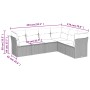 Set de sofás de jardín 6 pzas y cojines ratán sintético gris de , Conjuntos de jardín - Ref: Foro24-3217682, Precio: 435,67 €...