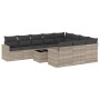 Set de sofás de jardín 11 pzas y cojines ratán sintético gris de , Conjuntos de jardín - Ref: Foro24-3219492, Precio: 747,99 ...