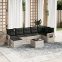 Set de sofás de jardín 8 pzas y cojines ratán sintético gris de , Conjuntos de jardín - Ref: Foro24-3220491, Precio: 534,55 €...