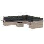 Set de sofás de jardín 11 pzas y cojines ratán sintético gris de , Conjuntos de jardín - Ref: Foro24-3253059, Precio: 743,28 ...