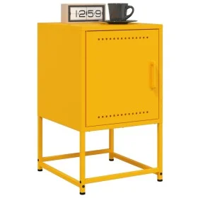 Mesitas de noche 2 uds acero amarillo mostaza 36x39x60,5 cm de , Mesitas de noche - Ref: Foro24-846453, Precio: 93,53 €, Desc...