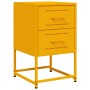 Mesita de noche acero amarillo mostaza 36x39x60,5 cm de , Mesitas de noche - Ref: Foro24-846464, Precio: 71,80 €, Descuento: %