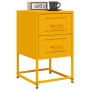 Mesita de noche acero amarillo mostaza 36x39x60,5 cm de , Mesitas de noche - Ref: Foro24-846464, Precio: 71,80 €, Descuento: %