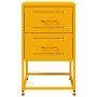 Mesita de noche acero amarillo mostaza 36x39x60,5 cm de , Mesitas de noche - Ref: Foro24-846464, Precio: 71,80 €, Descuento: %