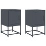 Mesitas de noche 2 unidades acero gris antracita 36x39x60,5 cm de , Mesitas de noche - Ref: Foro24-846451, Precio: 94,67 €, D...