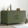 Mesa de centro acero verde oliva 68x50x43,5 cm de , Mesas de centro - Ref: Foro24-846690, Precio: 67,99 €, Descuento: %