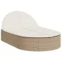 Doppel-Liegestuhl mit beigen Kunststoff-Rattan-Kissen. von , Liegen - Ref: Foro24-368650, Preis: 259,13 €, Rabatt: %