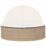 Tumbona doble con cojines ratán sintético beige de , Tumbonas - Ref: Foro24-368650, Precio: 293,41 €, Descuento: %