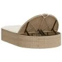 Tumbona doble con cojines ratán sintético beige de , Tumbonas - Ref: Foro24-368650, Precio: 259,13 €, Descuento: %