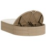 Tumbona doble con cojines ratán sintético beige de , Tumbonas - Ref: Foro24-368650, Precio: 293,41 €, Descuento: %
