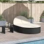 Doppel-Liegestuhl mit schwarzen Kunststoff-Rattan-Kissen. von , Liegen - Ref: Foro24-368646, Preis: 253,62 €, Rabatt: %