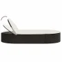 Tumbona doble con cojines ratán sintético negro by , Loungers - Ref: Foro24-368646, Price: 253,62 €, Discount: %