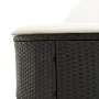 Doppel-Liegestuhl mit schwarzen Kunststoff-Rattan-Kissen. von , Liegen - Ref: Foro24-368646, Preis: 253,62 €, Rabatt: %