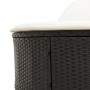 Tumbona doble con cojines ratán sintético negro de , Tumbonas - Ref: Foro24-368646, Precio: 259,44 €, Descuento: %