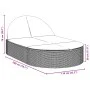 Doppel-Liegestuhl mit schwarzen Kunststoff-Rattan-Kissen. von , Liegen - Ref: Foro24-368646, Preis: 253,62 €, Rabatt: %