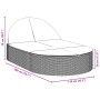 Tumbona doble con cojines ratán sintético negro de , Tumbonas - Ref: Foro24-368646, Precio: 259,44 €, Descuento: %