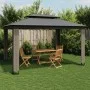 Cenador con doble techo de tela gris antracita 3,94x2,96 m de , Carpas y cenadores - Ref: Foro24-368447, Precio: 366,38 €, De...
