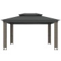 Cenador con doble techo de tela gris antracita 3,94x2,96 m de , Carpas y cenadores - Ref: Foro24-368447, Precio: 383,79 €, De...