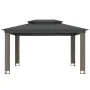 Cenador con doble techo de tela gris antracita 3,94x2,96 m de , Carpas y cenadores - Ref: Foro24-368447, Precio: 366,38 €, De...