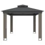 Cenador con doble techo de tela gris antracita 3,94x2,96 m de , Carpas y cenadores - Ref: Foro24-368447, Precio: 366,38 €, De...