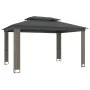 Cenador con doble techo de tela gris antracita 3,94x2,96 m de , Carpas y cenadores - Ref: Foro24-368447, Precio: 366,38 €, De...