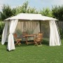 Cenador de doble techo paredes de malla acero crema 3,93x2,93 m de , Carpas y cenadores - Ref: Foro24-368451, Precio: 256,00 ...