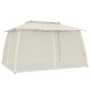 Cenador de doble techo paredes de malla acero crema 3,93x2,93 m de , Carpas y cenadores - Ref: Foro24-368451, Precio: 256,00 ...