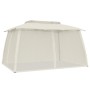 Cenador de doble techo paredes de malla acero crema 3,93x2,93 m de , Carpas y cenadores - Ref: Foro24-368451, Precio: 256,00 ...