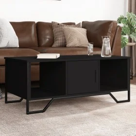 Mesa de centro madera de ingeniería negro 100x51x40 cm de , Mesas de centro - Ref: Foro24-848489, Precio: 62,15 €, Descuento: %
