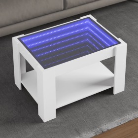Mesa de centro madera de ingeniería blanco 73x53x45 cm de , Mesas de centro - Ref: Foro24-847546, Precio: 104,27 €, Descuento: %