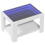 Mesa de centro madera de ingeniería blanco 73x53x45 cm de , Mesas de centro - Ref: Foro24-847546, Precio: 104,27 €, Descuento: %