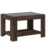 Mesa de centro y LED madera ingeniería marrón roble 73x53x45 cm de , Mesas de centro - Ref: Foro24-847552, Precio: 117,73 €, ...
