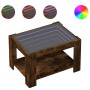 Mesa de centro y LED madera ingeniería roble ahumado 73x53x45cm de , Mesas de centro - Ref: Foro24-847550, Precio: 107,50 €, ...