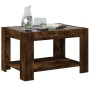 Mesa de centro y LED madera ingeniería roble ahumado 73x53x45cm de , Mesas de centro - Ref: Foro24-847550, Precio: 107,50 €, ...