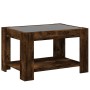 Mesa de centro y LED madera ingeniería roble ahumado 73x53x45cm de , Mesas de centro - Ref: Foro24-847550, Precio: 107,50 €, ...