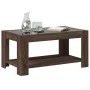 Mesa de centro y LED madera ingeniería marrón roble 93x53x45 cm de , Mesas de centro - Ref: Foro24-847559, Precio: 129,08 €, ...