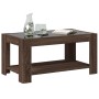Mesa de centro y LED madera ingeniería marrón roble 93x53x45 cm de , Mesas de centro - Ref: Foro24-847559, Precio: 131,12 €, ...