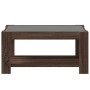 Mesa de centro y LED madera ingeniería marrón roble 93x53x45 cm de , Mesas de centro - Ref: Foro24-847559, Precio: 131,12 €, ...