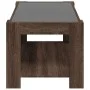 Mesa de centro y LED madera ingeniería marrón roble 93x53x45 cm de , Mesas de centro - Ref: Foro24-847559, Precio: 129,08 €, ...