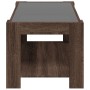 Mesa de centro y LED madera ingeniería marrón roble 93x53x45 cm de , Mesas de centro - Ref: Foro24-847559, Precio: 131,12 €, ...