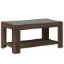 Mesa de centro y LED madera ingeniería marrón roble 93x53x45 cm de , Mesas de centro - Ref: Foro24-847559, Precio: 129,08 €, ...
