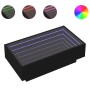 Mesa de centro con LED madera de ingeniería negro 90x50x30 cm de , Mesas de centro - Ref: Foro24-847519, Precio: 156,73 €, De...