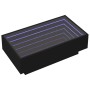 Mesa de centro con LED madera de ingeniería negro 90x50x30 cm de , Mesas de centro - Ref: Foro24-847519, Precio: 156,73 €, De...