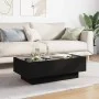 Mesa de centro con LED madera de ingeniería negro 90x50x30 cm de , Mesas de centro - Ref: Foro24-847519, Precio: 148,41 €, De...