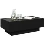Mesa de centro con LED madera de ingeniería negro 90x50x30 cm de , Mesas de centro - Ref: Foro24-847519, Precio: 148,41 €, De...