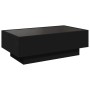 Mesa de centro con LED madera de ingeniería negro 90x50x30 cm de , Mesas de centro - Ref: Foro24-847519, Precio: 156,73 €, De...