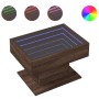 Mesa de centro y LED madera ingeniería marrón roble 70x50x45 cm de , Mesas de centro - Ref: Foro24-847538, Precio: 122,09 €, ...