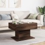 Mesa de centro y LED madera ingeniería marrón roble 70x50x45 cm de , Mesas de centro - Ref: Foro24-847538, Precio: 122,09 €, ...