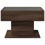 Mesa de centro y LED madera ingeniería marrón roble 70x50x45 cm de , Mesas de centro - Ref: Foro24-847538, Precio: 122,09 €, ...