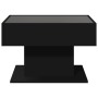 Mesa de centro con LED madera de ingeniería negro 70x50x45 cm de , Mesas de centro - Ref: Foro24-847533, Precio: 121,75 €, De...